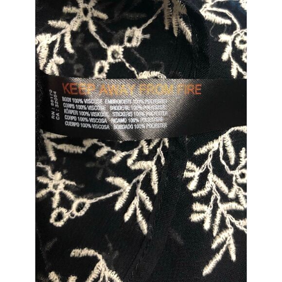 Brand New Anthropologie Sheer Embroidered Mini Lace Black & White Dress Small - Picture 6 of 14